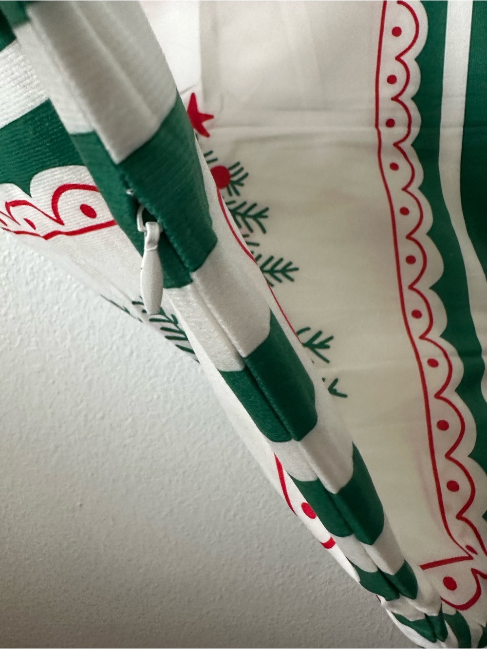 Festive Green & White Square Throw Pillow Cover
18”X18” - Picture 3 of 3